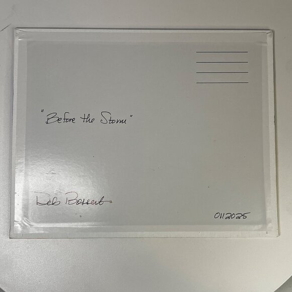 "Before The Storm" Seascape Original Acrylic Painting 8"x10" Unframed - Picture 6 of 7